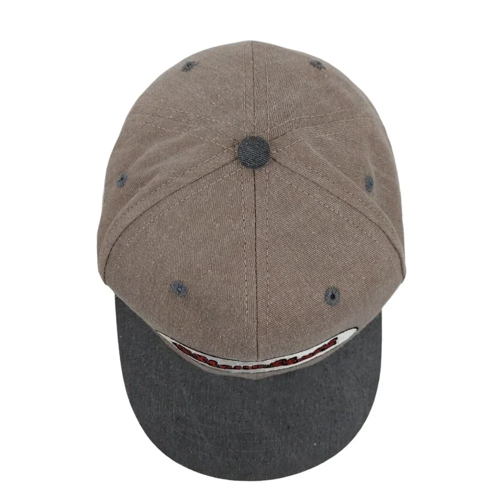 The Stone Store Baseball Hat Cap Adform Advertising Tan USA Tan Gray Embroidered